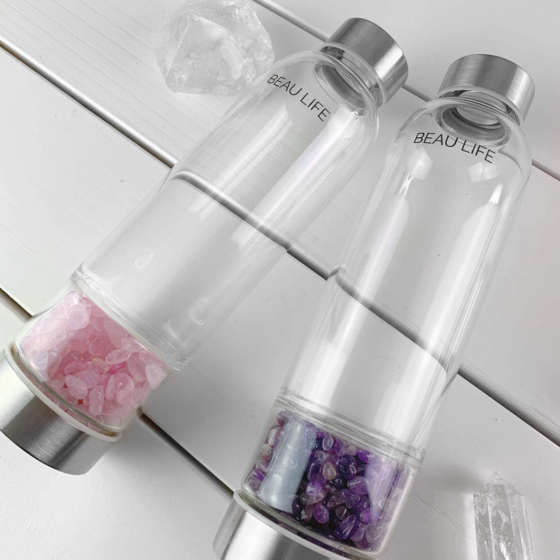 Amethyst Crystal Water Bottle.
